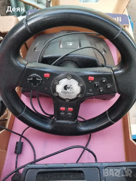 Logitech formula, vibration, волан и педали, снимка 1
