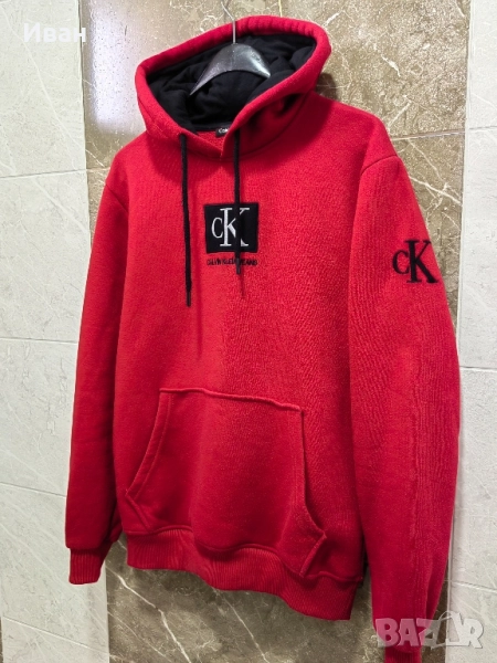 Червен суичър Calvin Klein 'HERO' в размер XL., снимка 1