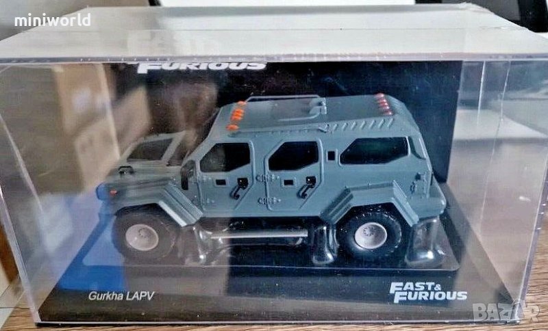 Gurkha LAPV Fast and Furious 2008 - мащаб 1:43 на Hachette моделът е нов в PVC дисплей-кейс, снимка 1