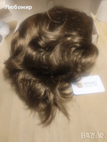Къса тъмно кестенява перука 18, снимка 1