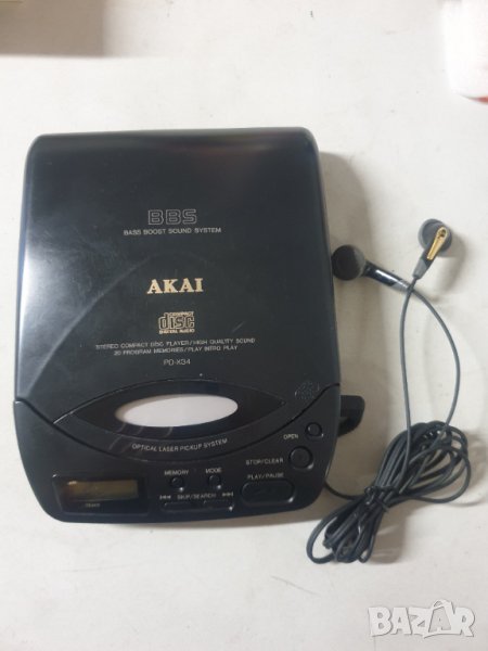 Stereo comact disc player / Дискмен Akai PD-X34 Работи. В много добро състояние. Има слушалки., снимка 1