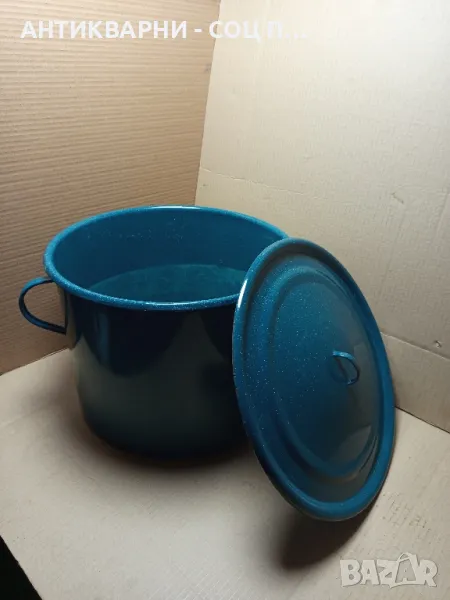 Соц Стара Емайлирана Голяма Тенджера Казан 35лт., снимка 1