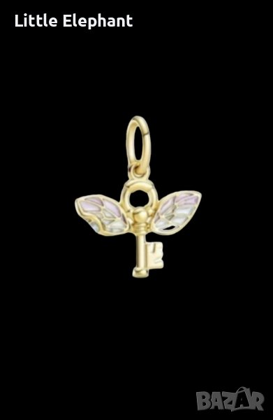 Висящ елемент,Harry Potter"Ключ с крила-Key of fairy",gold/нов, снимка 1
