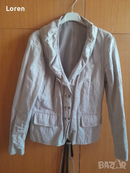 Сиво сако с джобчета, снимка 1