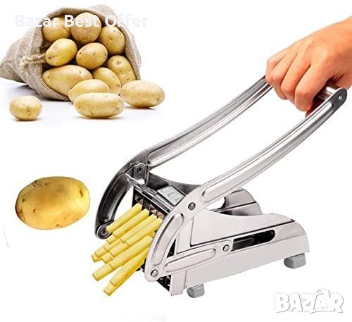 Ръчна метална преса резачка за картофи Potato Chipper, снимка 1