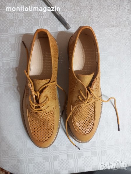 Нови дамски кожени обувки, размер стелка 24, 5см. , снимка 1