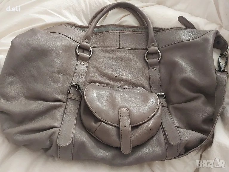 BACCINI 🇮🇹  Голяма чанта от 100% Агнешка кожа, снимка 1