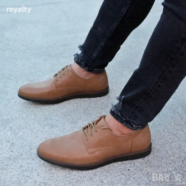 Мъжки обувки - камел кожа, снимка 1