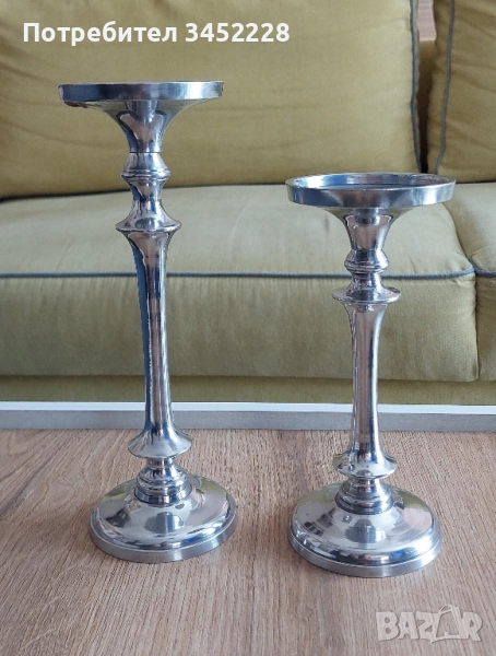 свещници за ценители два броя височина 26см и 21см , снимка 1