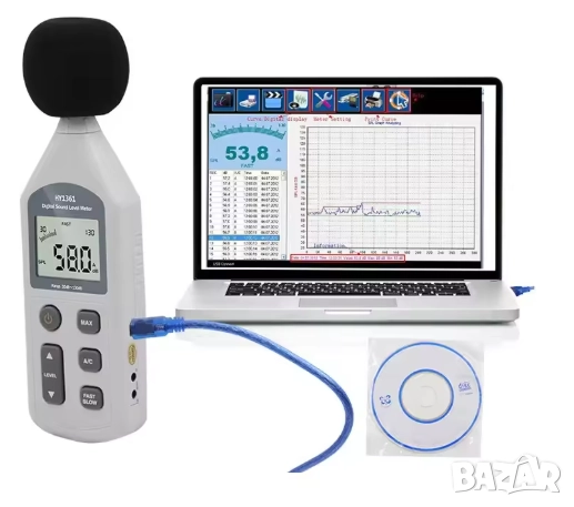 HY1361 Прецизен децибеломер / шумомер /, снимка 1