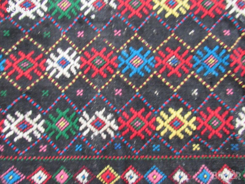  Ръчно изработена с вълнени конци възглавница от 30-те г.ХХ в, снимка 1