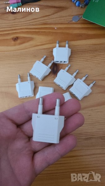 Адаптер за контакт, адаптер за зарядно, адаптер за щепсел US/ CN към EU контакт, снимка 1