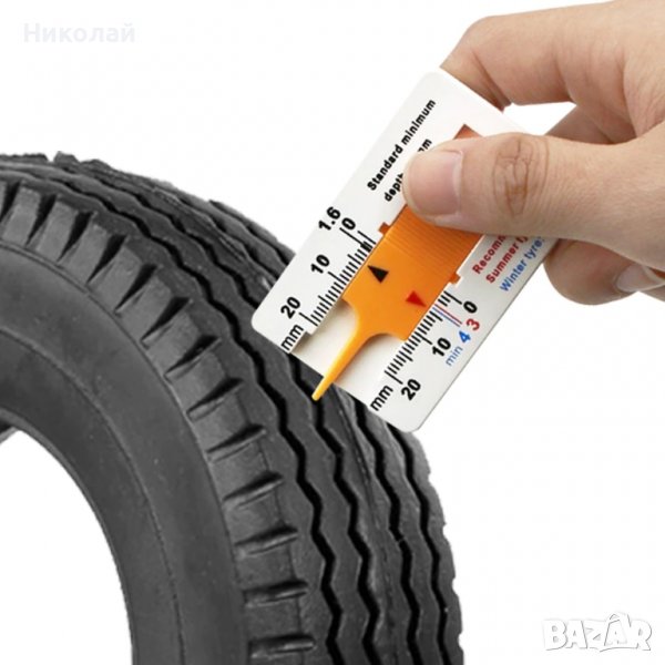 Инструмент за измерване дълбочина на зимни и летни гуми , Дълбокомер шублер 20 мм, снимка 1