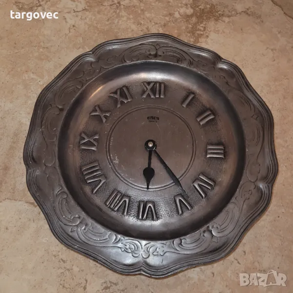Масивен калаен часовник, снимка 1
