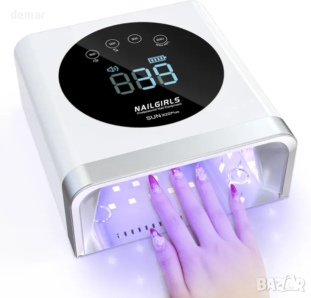 NAILGIRLS UV LED лампа за нокти Безжична, акумулаторна 150 W бързо втвърдяваща, снимка 1