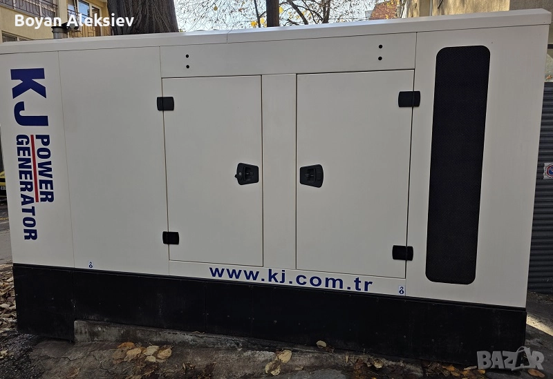 Дизелов трифазен генератор, стационарен, 75kVA,  с компютърно управление, на 62 работни часа, снимка 1