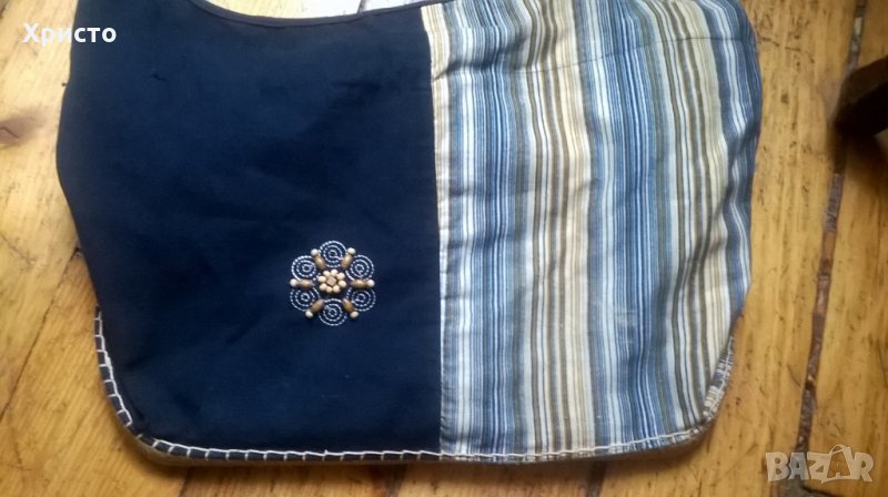 чанта дамска красива запазена от плат, шарена, снимка 1