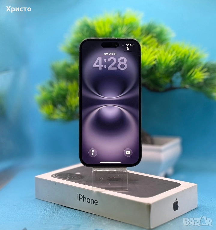 ГАРАНЦИОНЕН!!! Apple iPhone 16, 128GB, 5G, Black , снимка 1