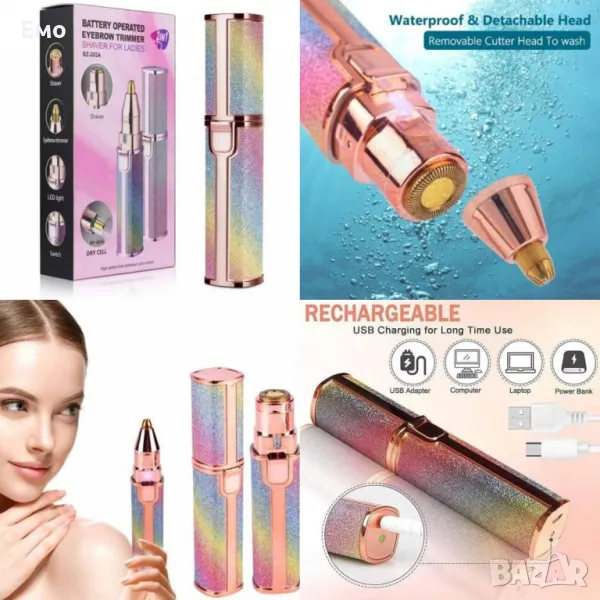 Дамски тример за вежди, лице и тяло, USB захранване HX-203A, снимка 1