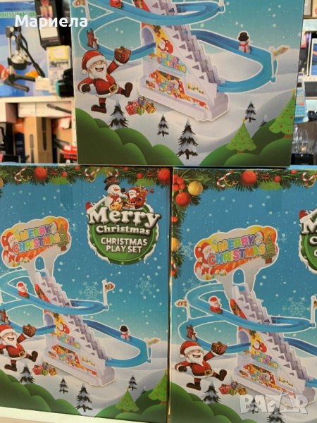 Пързалката на Дядо Коледа и Елените / LED+Звук+Движение, снимка 1