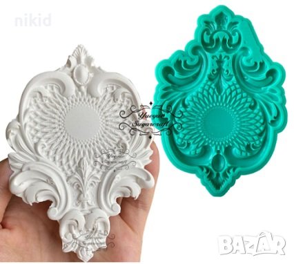 ОР75 Орнамент интересен силиконов молд форма за декорация торта фондан шоколад и др, снимка 1