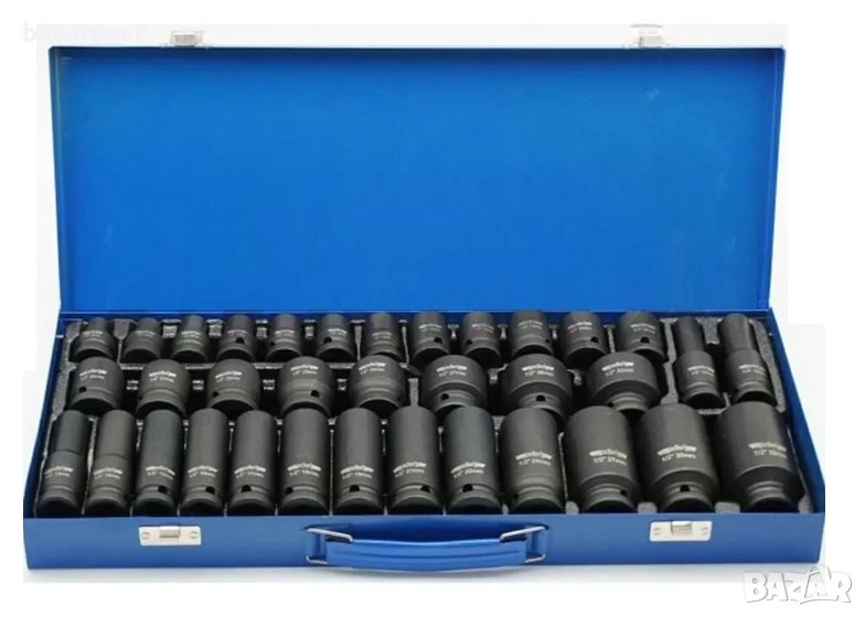 К-т Инструменти Ударни (HW-2006) Вложки 35бр к-т 1/2 ,(8-32мм), снимка 1