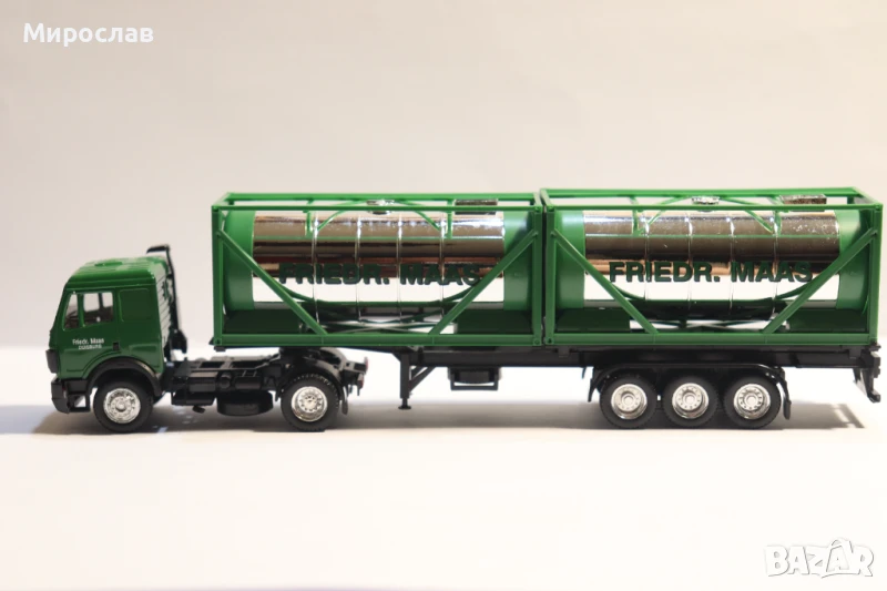 HERPA H0 1/87 MERCEDES ВЛЕКАЧ KАМИОН МОДЕЛ TIR ЦИСТЕРНА, снимка 1