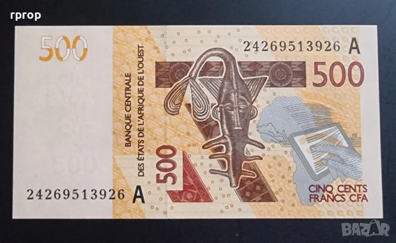 
 Западно Африкански Щати.
 500 франка.Буква А.
 КОТ д' ИВОАР 2012 година.
 UNC, снимка 1