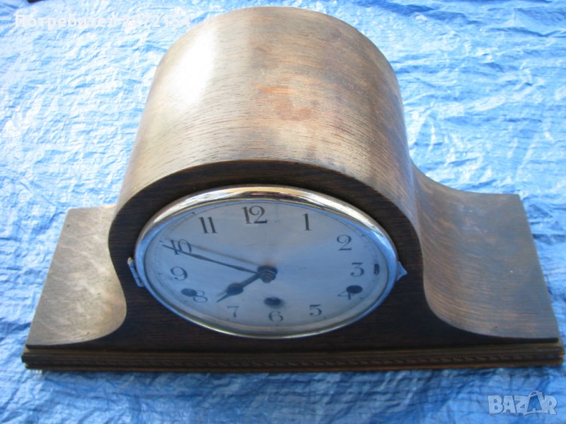 Британски каминен часовник бие през 15 мин, снимка 1