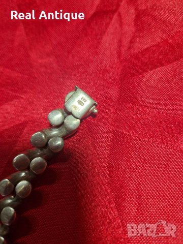 Страхотна антикварна сребърна гривна , снимка 7 - Антикварни и старинни предмети - 40777147