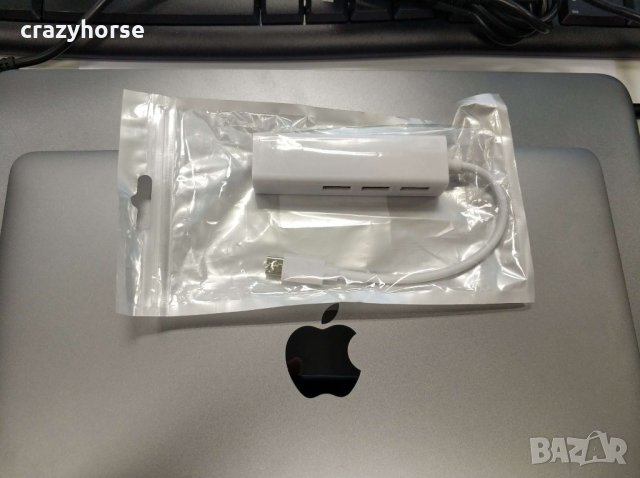 Thunderbolt 3 (USB-C) хъб с три USB порта и LAN порт., снимка 2 - Кабели и адаптери - 27404378