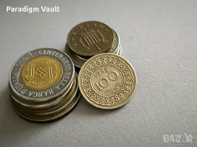 Монета - Суринам - 100 цента | 1988г.