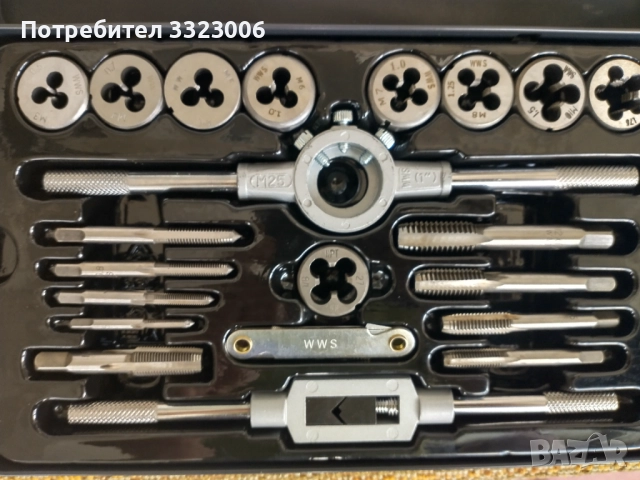 Комплект метчици и плашки 21 части , снимка 4 - Куфари с инструменти - 51690221