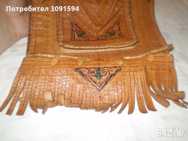 Ретро  дамска кожена чанта естествена кожа, снимка 8 - Чанти - 33543792