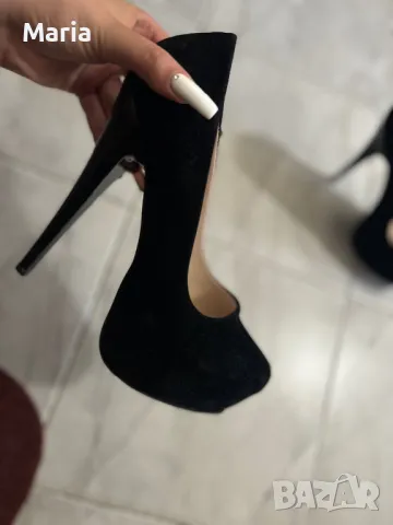 Дамски токчета от велур, снимка 2 - Дамски обувки на ток - 47941879