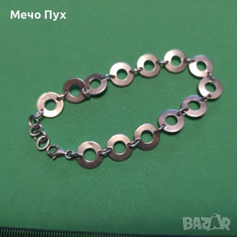 Сребърна гривна (219), снимка 6 - Гривни - 43317833