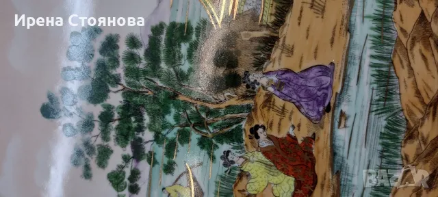 Японско плато с внушителни размери 46,5 /29,5 см. , снимка 9 - Антикварни и старинни предмети - 49377972