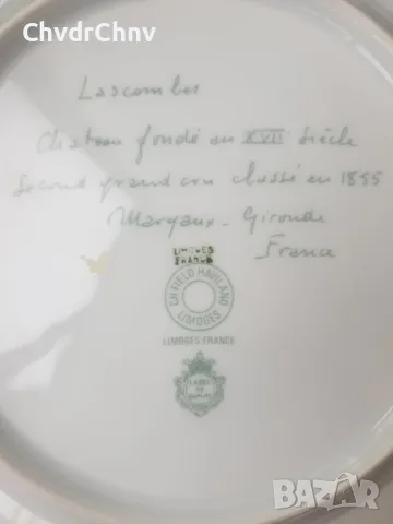 6бр Limoges Chateau Vin/ЛИМОЖ стара френска колекционерска декоративна порцеланова чиния-картина, снимка 8 - Колекции - 48068437