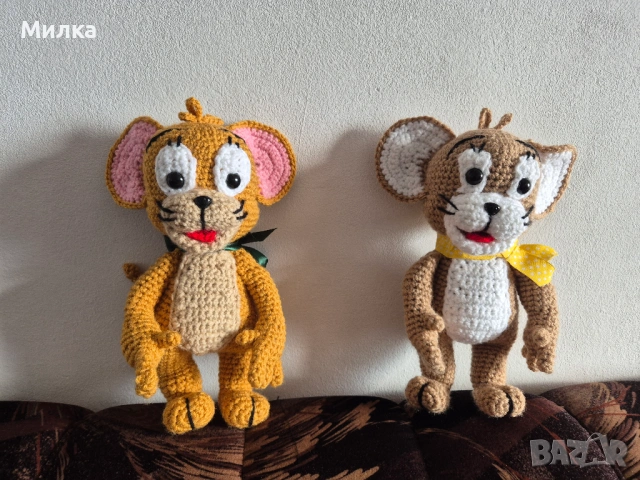 Том и Джери - ръчна изработка, снимка 8 - Плюшени играчки - 53556762