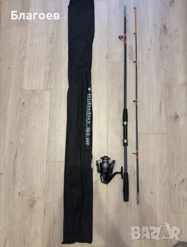 Комплект за риболов въдица 2.2 метра, макара и калъф