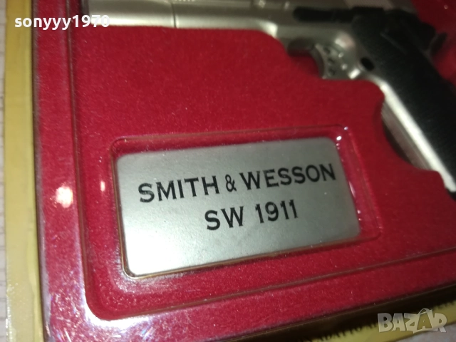 SMITH & WESSON SW 1911-КОЛЕКЦИОНЕРСКИ ПИСТОЛЕТ-ВНОС SWISS 1409251130, снимка 4 - Колекции - 51707582