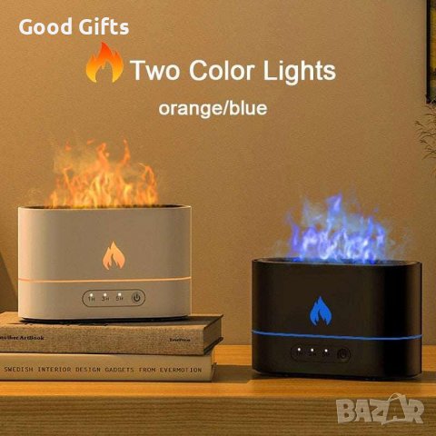 Арома Дифузер за етерични масла и овлажнител за въздух с ефект на пламък 180 мл., снимка 4 - Други - 38103031