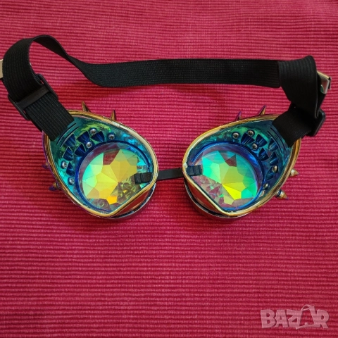 Калейдоскопични, рейф очила, стиимпънк. , снимка 3 - Слънчеви и диоптрични очила - 52456140