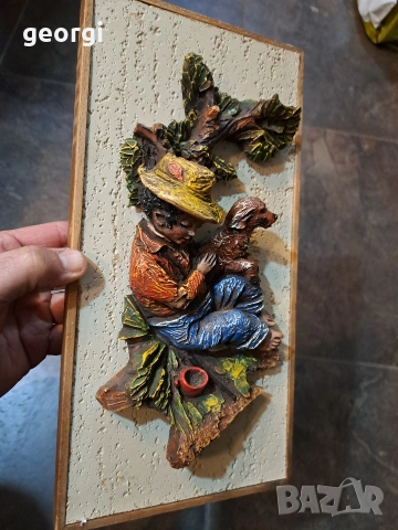 3D пано за стена "Момче с куче" 31/4, снимка 3 - Декорация за дома - 53056965