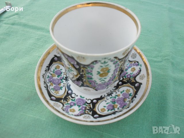 Руска порцеланова чаша с чинийка 360 мл, снимка 6 - Чаши - 35008978