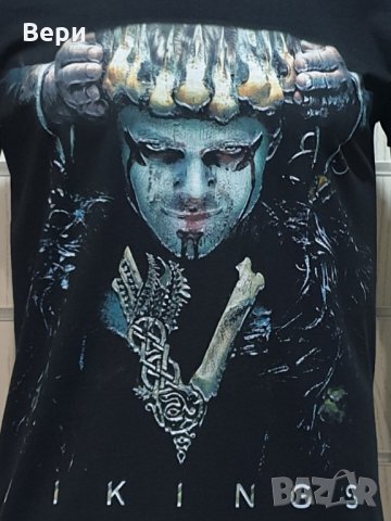 Нова мъжка тениска с дигитален печат на сериала Викинги, снимка 2 - Тениски - 29038940
