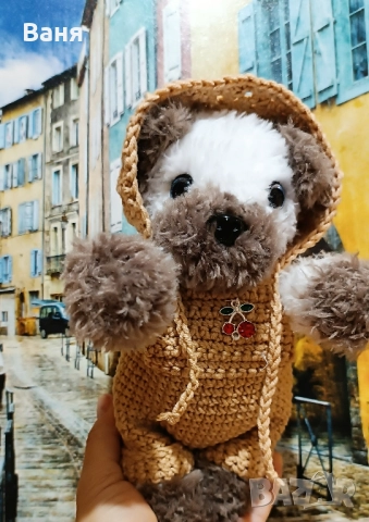 Ръчно плетено кученце, снимка 6 - Плюшени играчки - 52003839