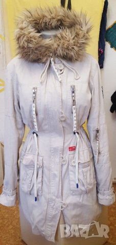 "Devision"-бежова зимна парка/3-но ватирана/, снимка 2 - Якета - 43275290