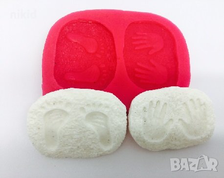 ръце крака ръчички крачета ръка крак бебешки силиконов молд форма фондан шоколад гипс