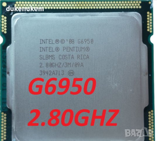 Процесор CPU Intel Pentium G6950 Socket 1156 SLBMS 2x2.80GHz/3MB/73W, снимка 1 - Процесори - 39000359